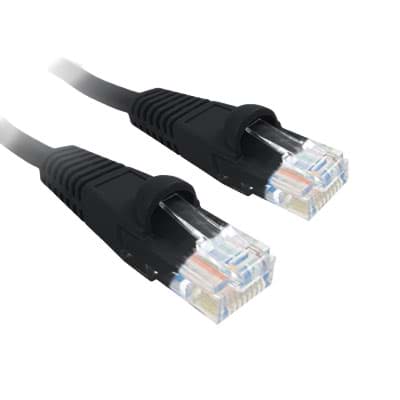 patchkabel CAT6 U/UTP 4P24 PVC zwart RJ45 snagless  1,0m SCP