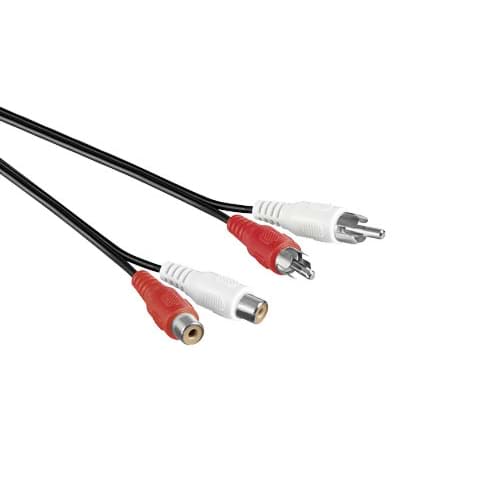 audiokabel 2x RCA-male > 2x RCA-female  1,5m