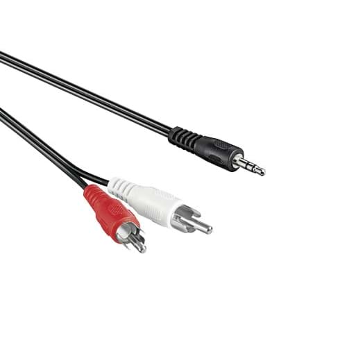 audiokabel jack 3,5mm stereo > 2x RCA-male 10m