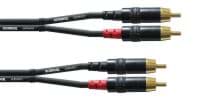 audiokabel 2x RCA M verguld > 2x RCA M verguld 0,3m REAN