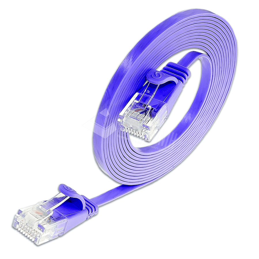 patchkabel CAT6 U/UTP 4p36 FLAT PVC violet RJ45  1,0m