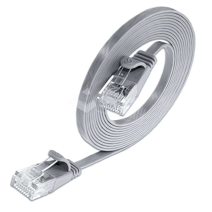 patchkabel CAT6 U/UTP 4p36 FLAT PVC grijs RJ45  7,5m
