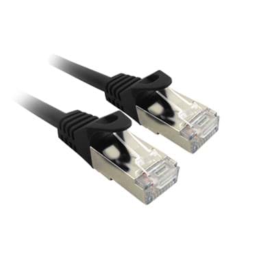 patchkabel CAT6 F/UTP 4P26 PVC zwart RJ45 snagless 25m SCP