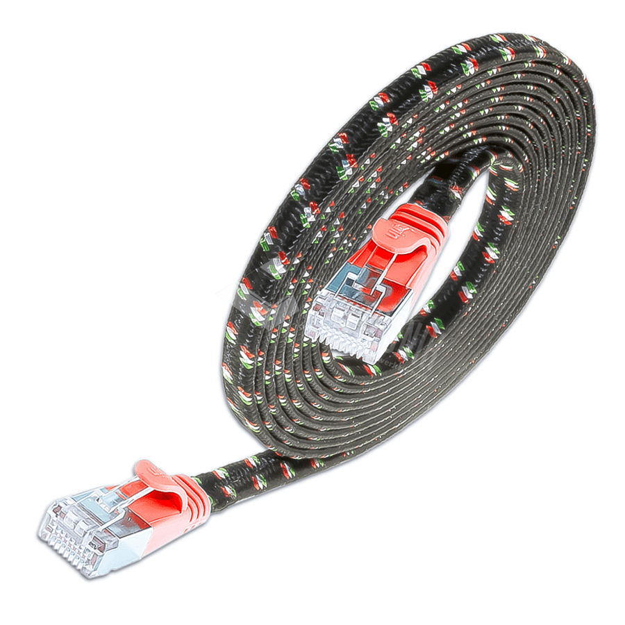 patchkabel CAT6 U/FTP 4p36 TOUGH nylon rood RJ45  0,25m