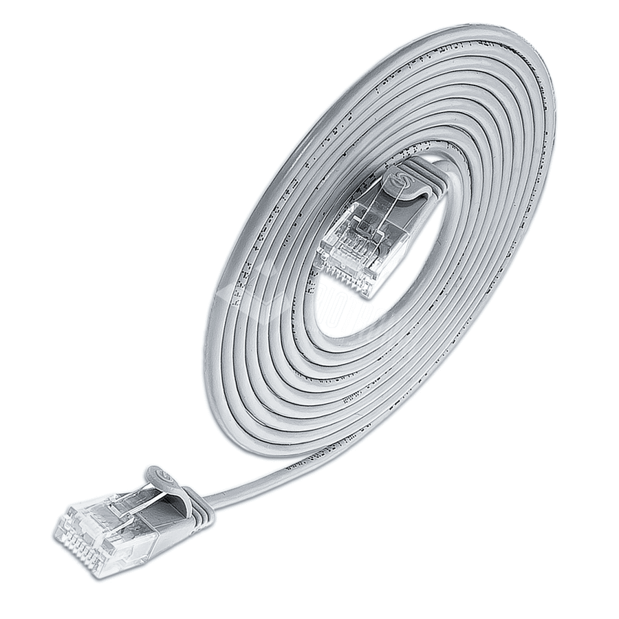 patchkabel CAT6 U/UTP 4p36 SLIM PVC grijs RJ45  0,15m 2,8mm