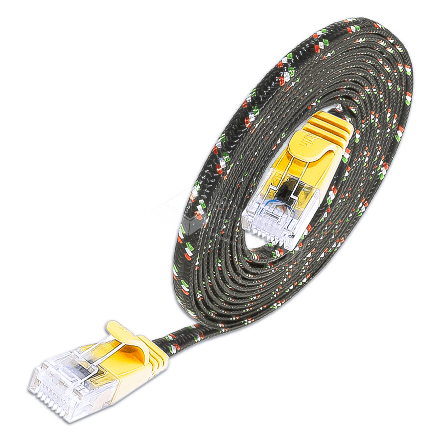 patchkabel CAT6 U/UTP 4p36 TOUGH nylon geel RJ45  5,0m