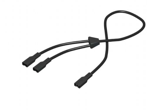 aansluitkabel PVC 2x0,75mm2 zwart C8 Y-split 2x C7 (8) 0,3m