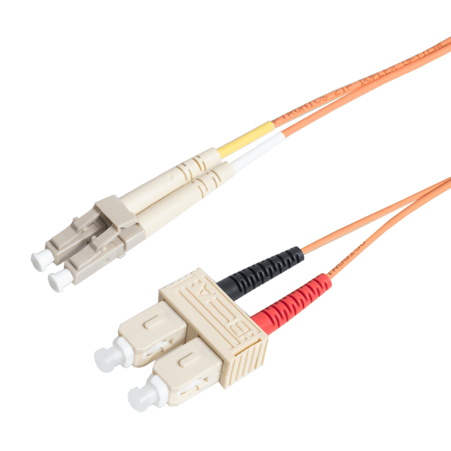 patchcord MultiMode Duplex LC-SC  0.5m OM2 Orange d2mm Enhanced