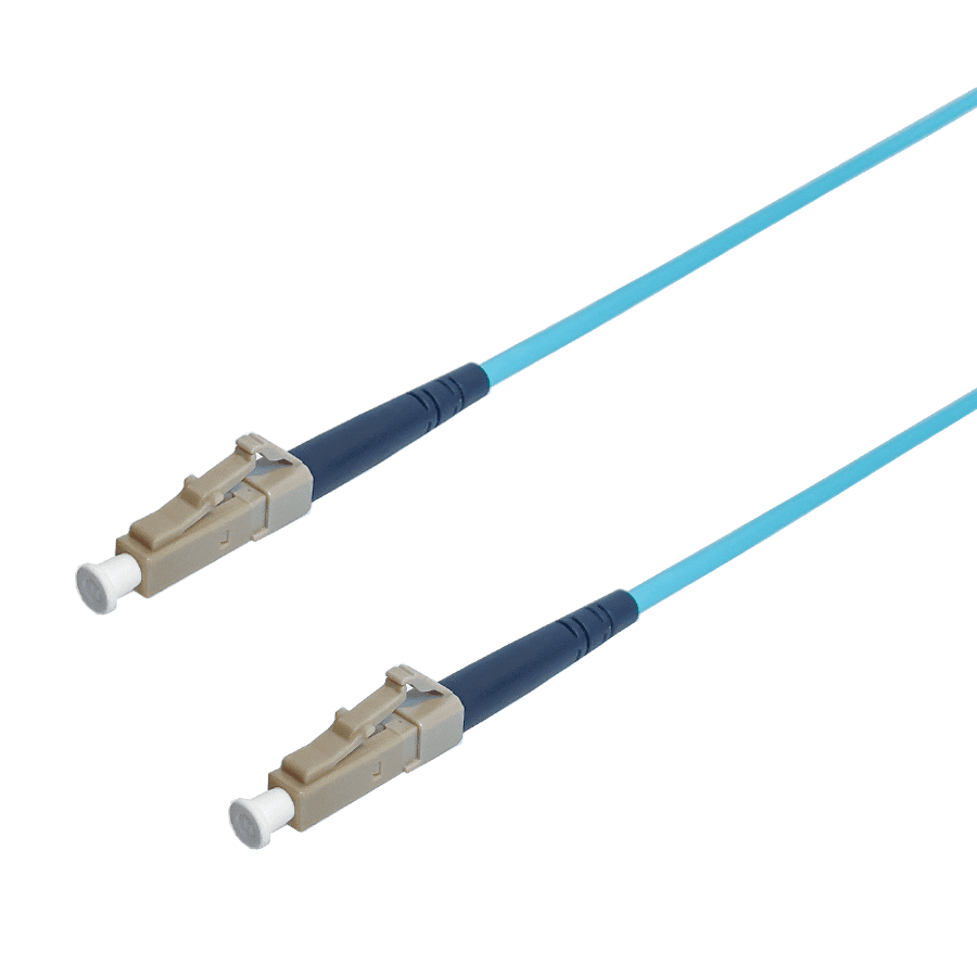 patchcord MultiMode Simplex LC-LC OM3 Armored 0.5m Aqua Enhanced
