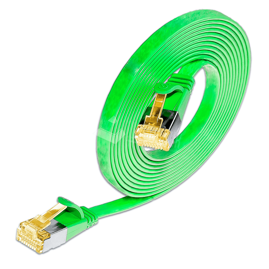 patchkabel CAT6A U/FTP 4p32 FLAT PVC groen RJ45  1,5m 10G