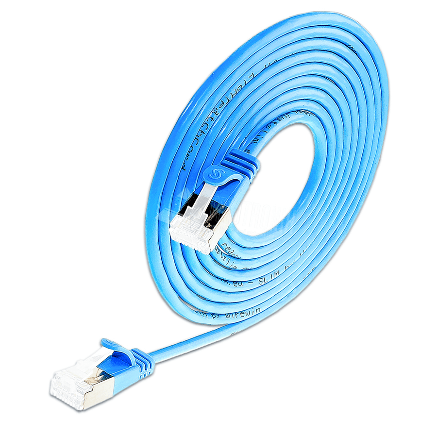 patchkabel CAT6A U/FTP 4p32 SLIM LSZH blauw RJ45  2,0m 10G 3.8mm