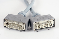 multikabel PVC grijs 1,5mm2 Harting E 16pin recht 25m
