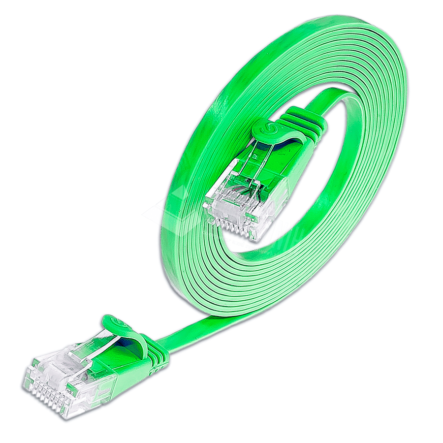 patchkabel CAT6 U/UTP 4p36 FLAT PVC groen RJ45  5,0m