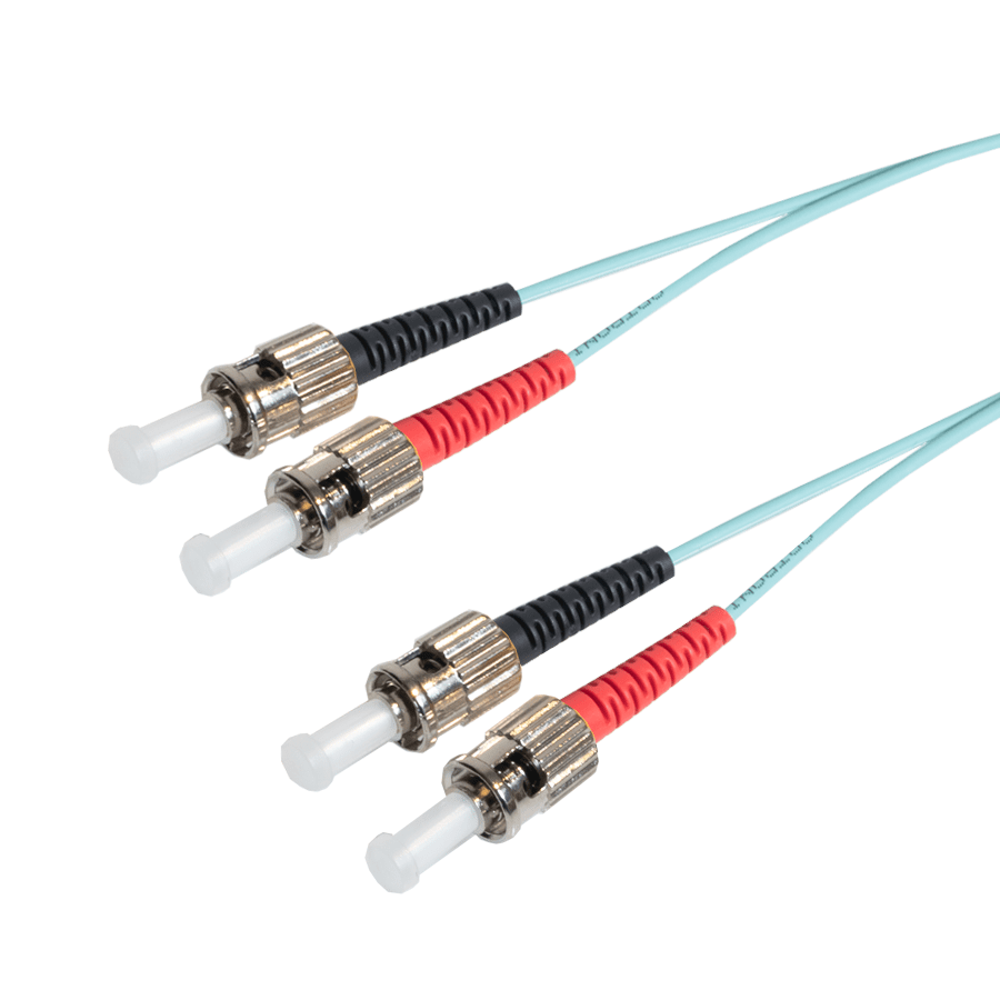 patchcord MultiMode Duplex ST-ST  3.0m OM3 Aqua d3mm Enhanced