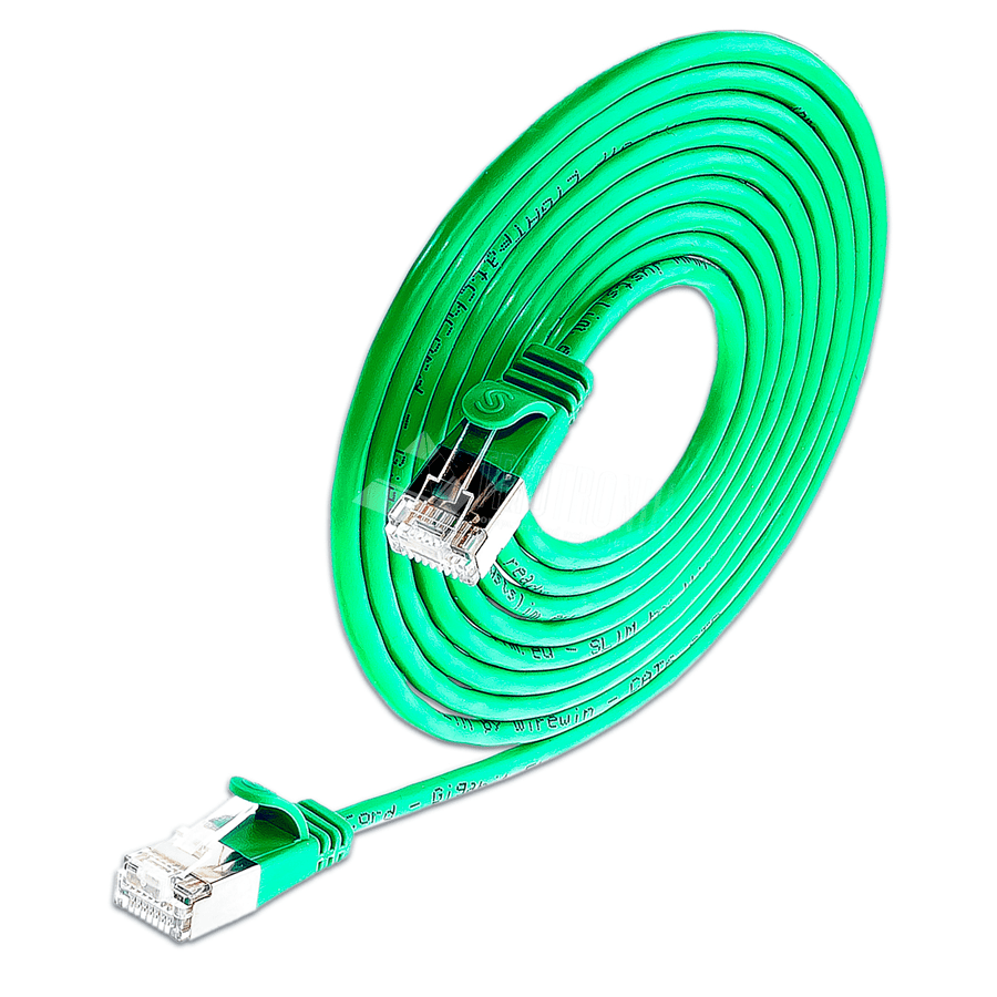 patchkabel CAT6 U/FTP 4p36 SLIM PVC groen RJ45  0,5m 3,8mm