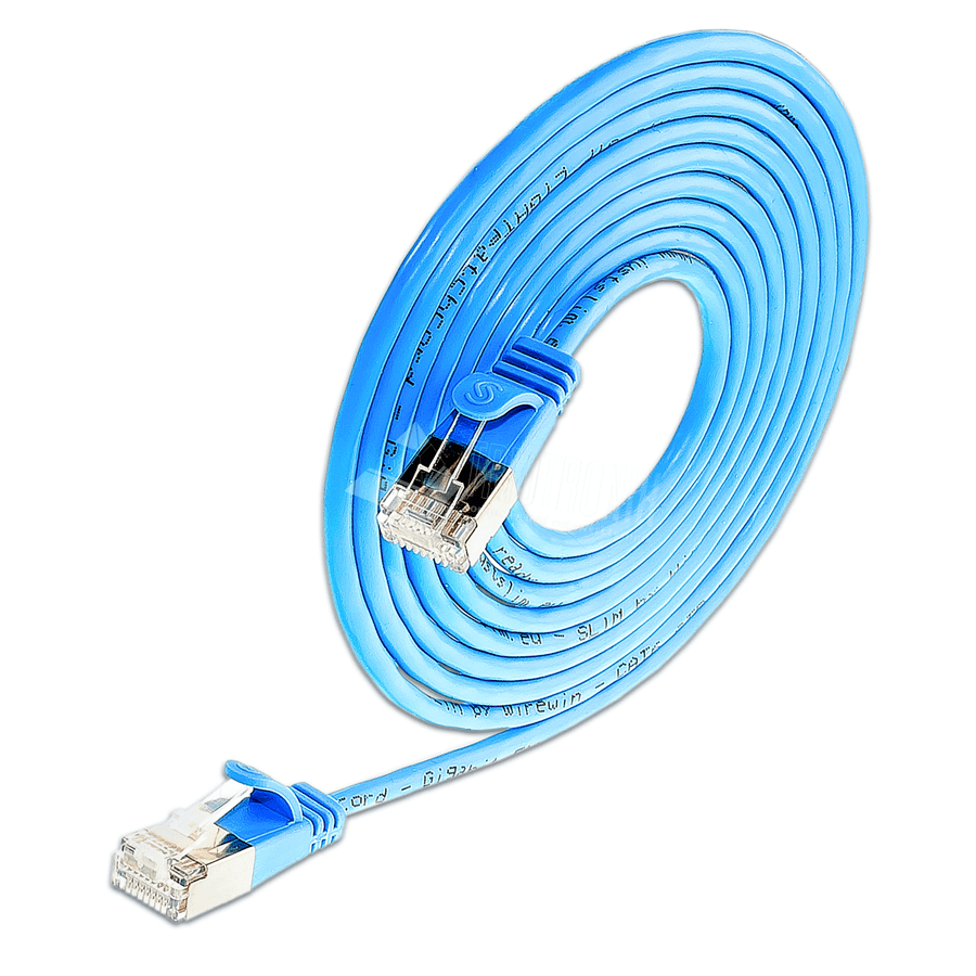 patchkabel CAT6 U/FTP 4p36 SLIM PVC blauw RJ45  1,5m 3,8mm