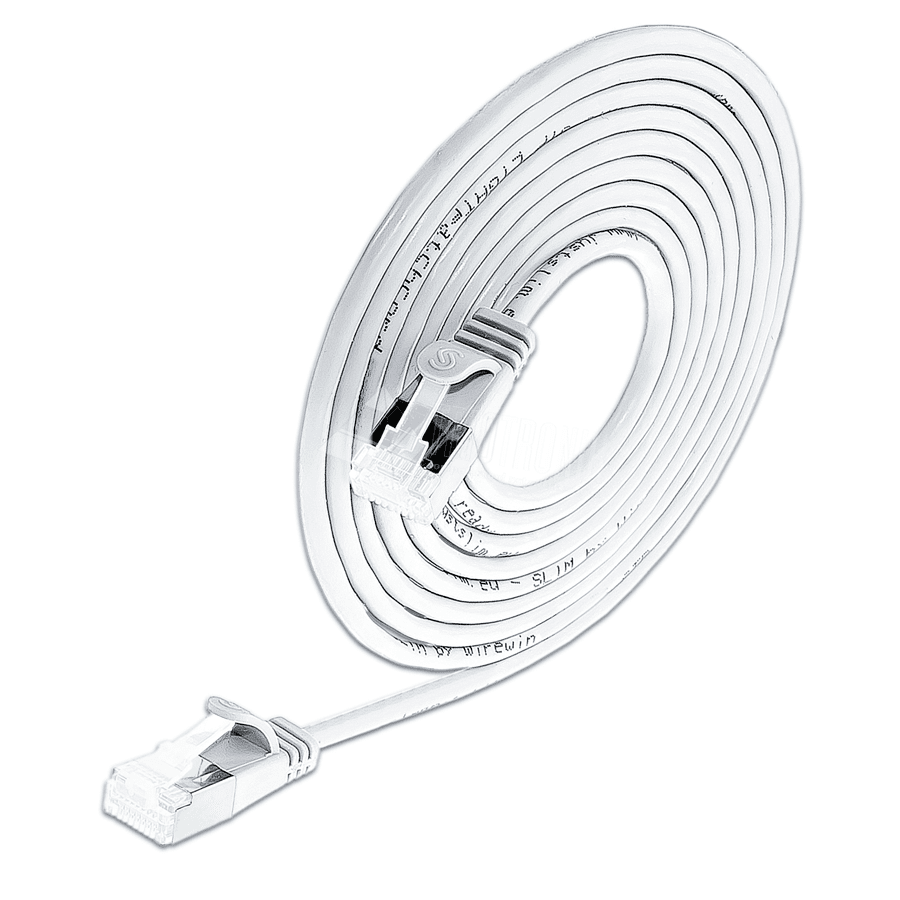 patchkabel CAT6A U/FTP 4p32 SLIM LSZH wit RJ45  1,5m 10G 3.8mm