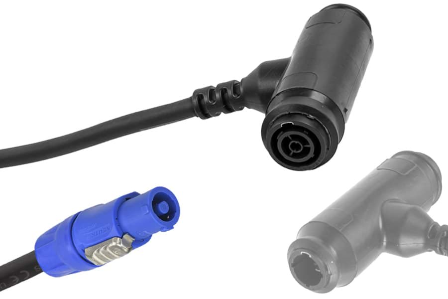 T-splitter powerCON TRUE1 in-uit > 1,0m H07RNF 3G2,5 powerCON blauw