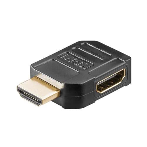 HDMI adapter male - female haaks-rechts zwart
