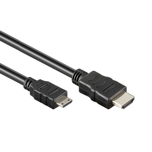 HDMI kabel A naar HDMI-C mini zwart 2,0m