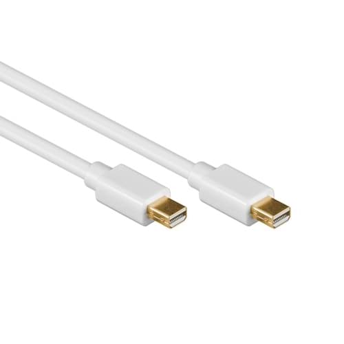 Mini DisplayPort kabel male - male wit 1,0m