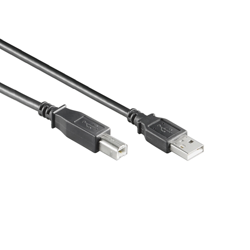 USB 2.0 kabel USB-A-male > USB-A-male zwart 5,0m