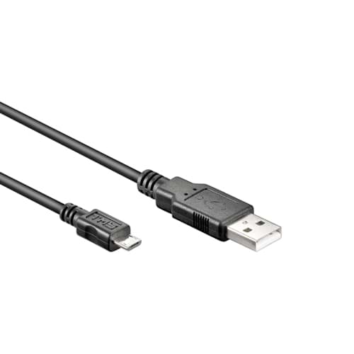 USB 2.0 adapterkabel USB-A-male > USB-Micro-B-male zwart 3,0m