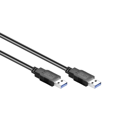 USB 3.0 kabel USB-A-male > USB-A-male zwart 2,0m