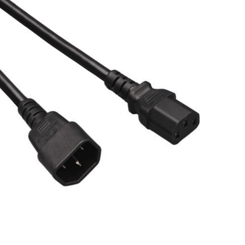 aansluitkabel PVC 3G1,0mm2 zwart C14 > C13 5m