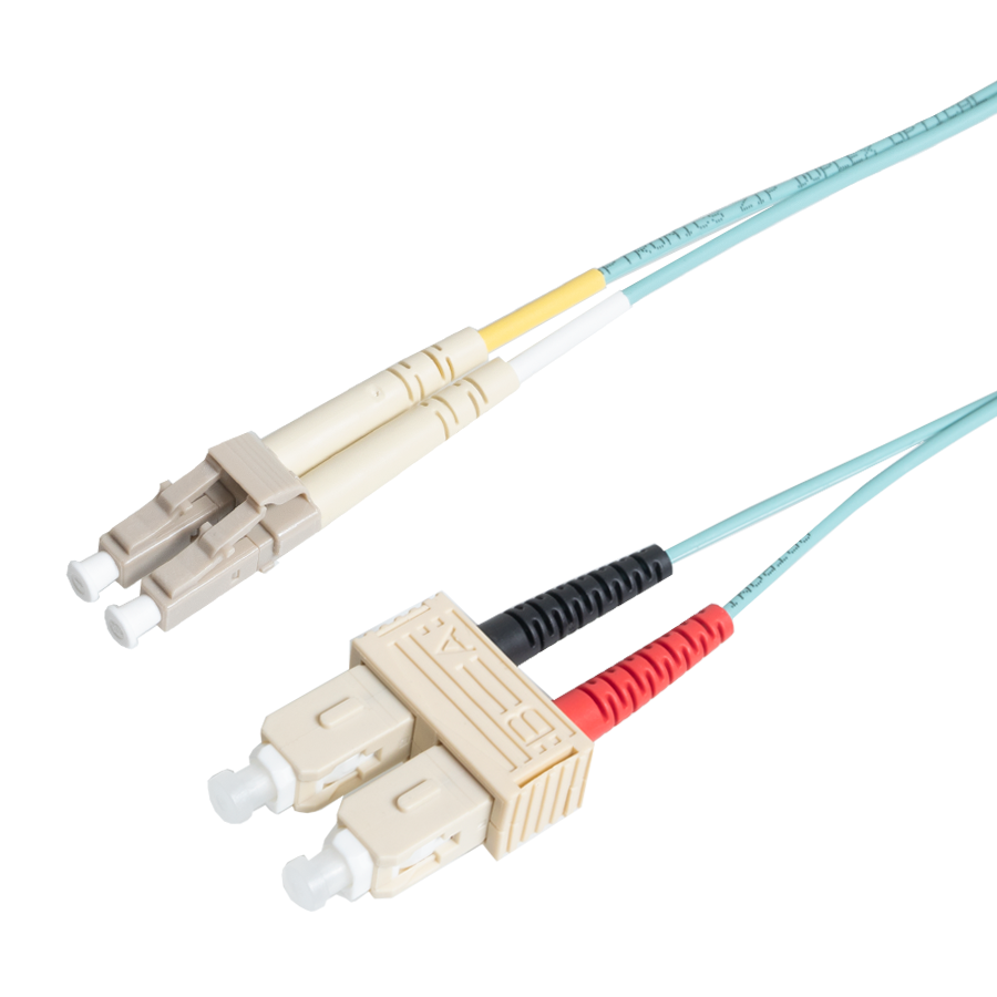 patchcord MultiMode Duplex LC-SC 15m OM4 Aqua d2mm Enhanced