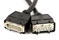 multikabel Theater VV-F zwart 2,5mm2 Harting E16 recht female/open 20m