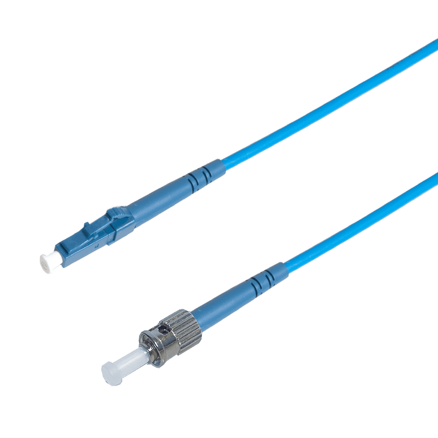 patchcord SingleMode Simplex LC-ST  0.5m G652D Armored Blue Enhanced