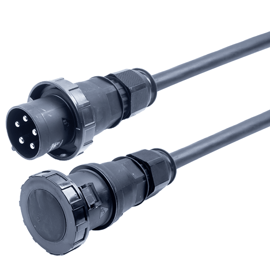 verlengkabel H07RNF 35mm2 CEE 5 pin 125A 400V zwart(rd) Bals 30m