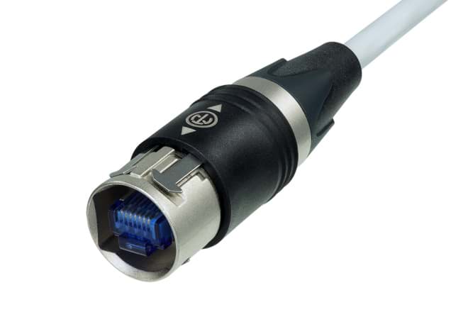 patchkabel CAT6 S/FTP 4P27 LSZH grijs etherCON-PushPull>openeind  1,0m