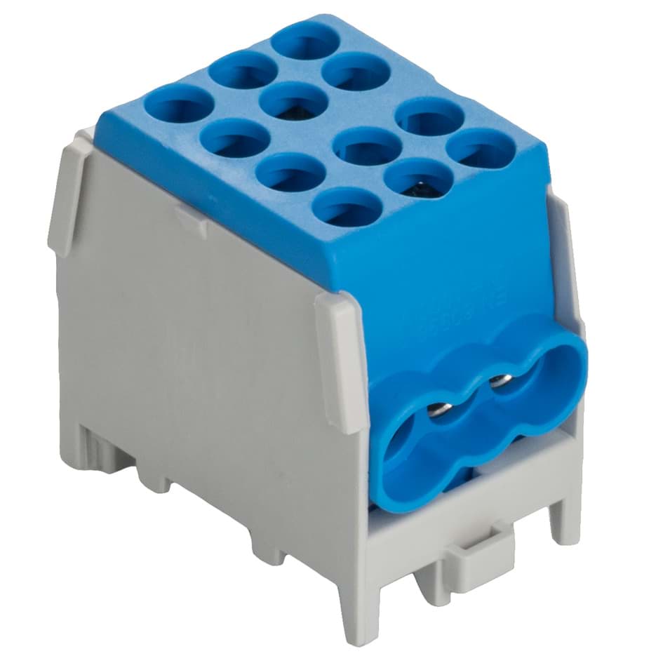 Verdeelblok 1F 2x16+4x10mm2 blauw
