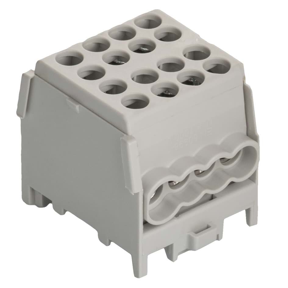 Verdeelblok 1F 2x16+6x10mm2 grijs