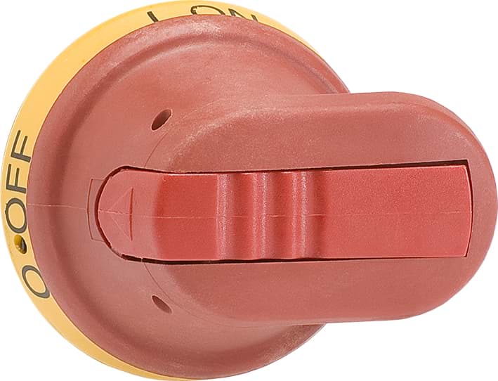 Hoofdschakelaar pistoolgreep rood/geel IP65 voor OT16..125FT