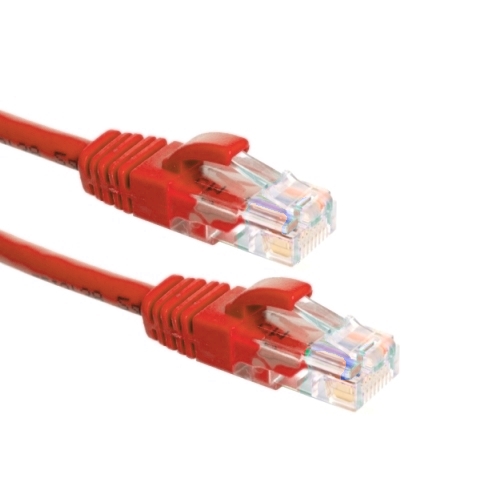 patchkabel CAT6 U/UTP 4P24 PVC rood RJ45 snagless  0.5m