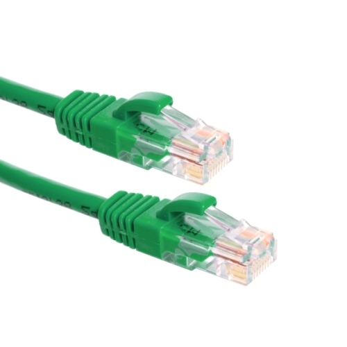 patchkabel CAT6 U/UTP 4P24 PVC groen RJ45 snagless  0.5m