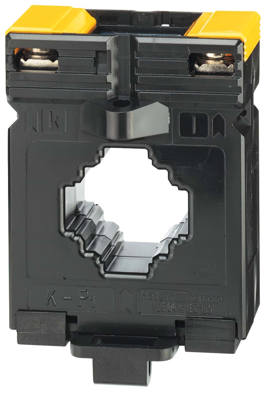 stroomtrafo 400/5A TS35 (kabel d=26mm rail 30x12mm)