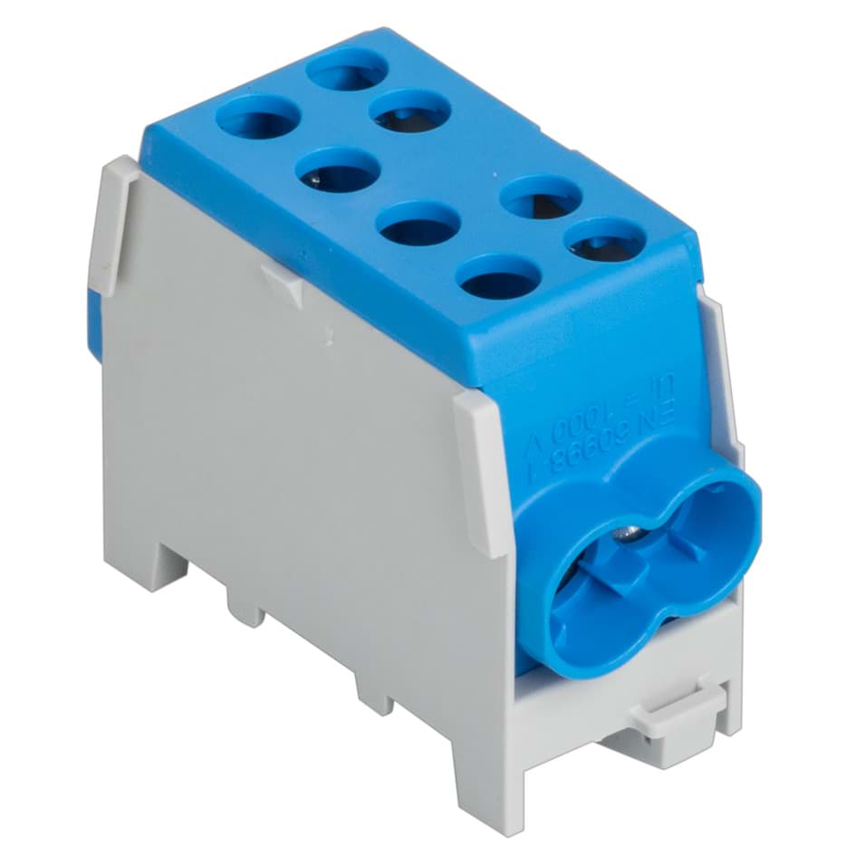 Verdeelblok 1F 2x25+2x16mm2 blauw