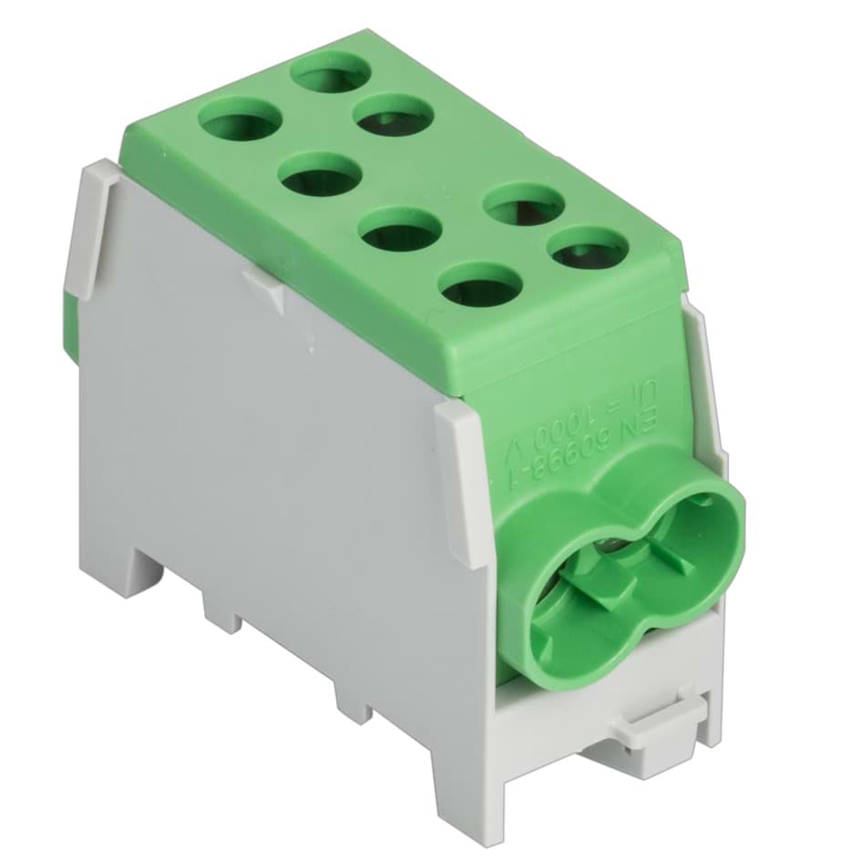 Verdeelblok 1F 2x25+2x16mm2 groen