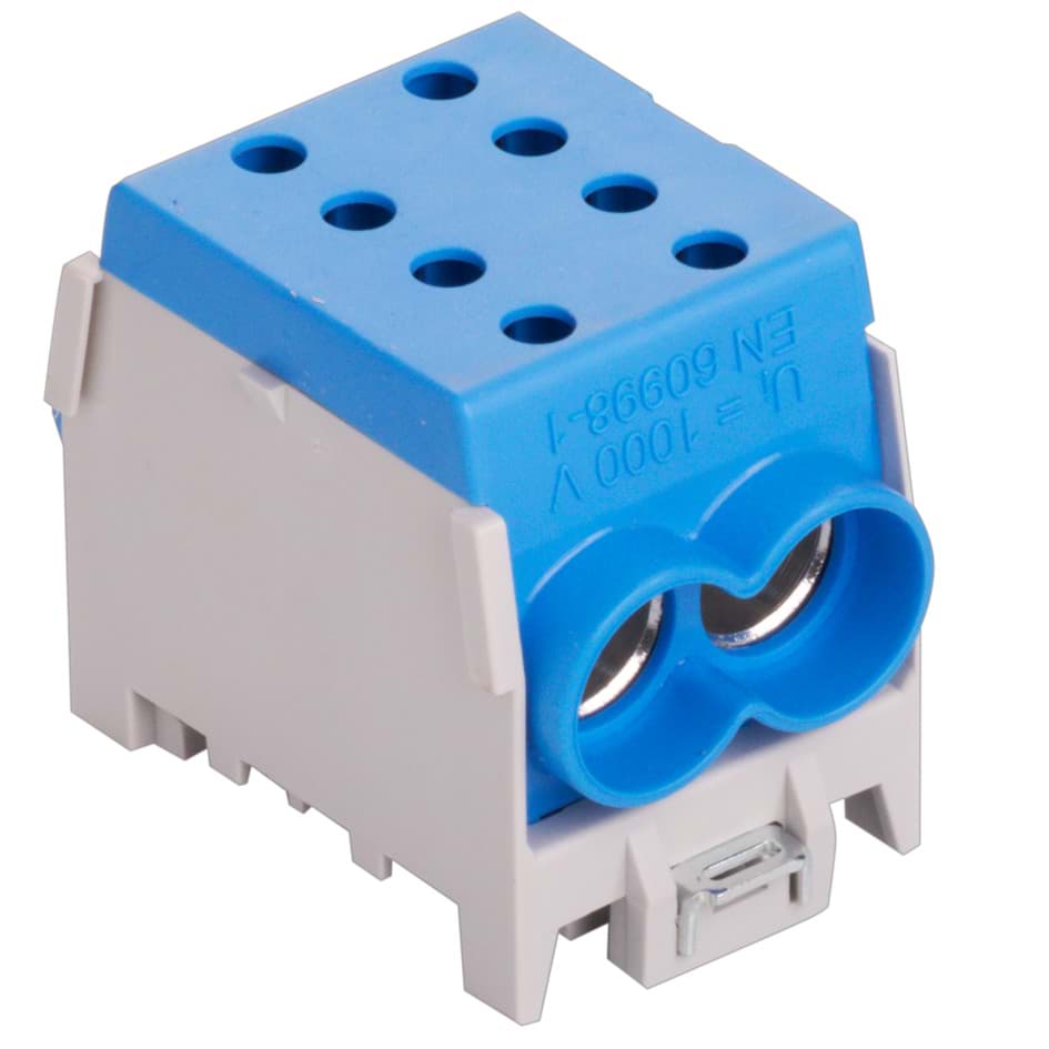 Verdeelblok 1F 4x50mm2 blauw