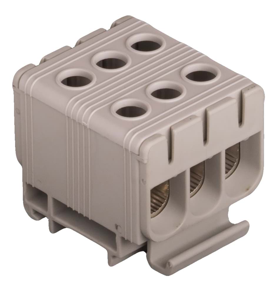 Verdeelblok 1F 6x2,5-50mm2 160A grijs
