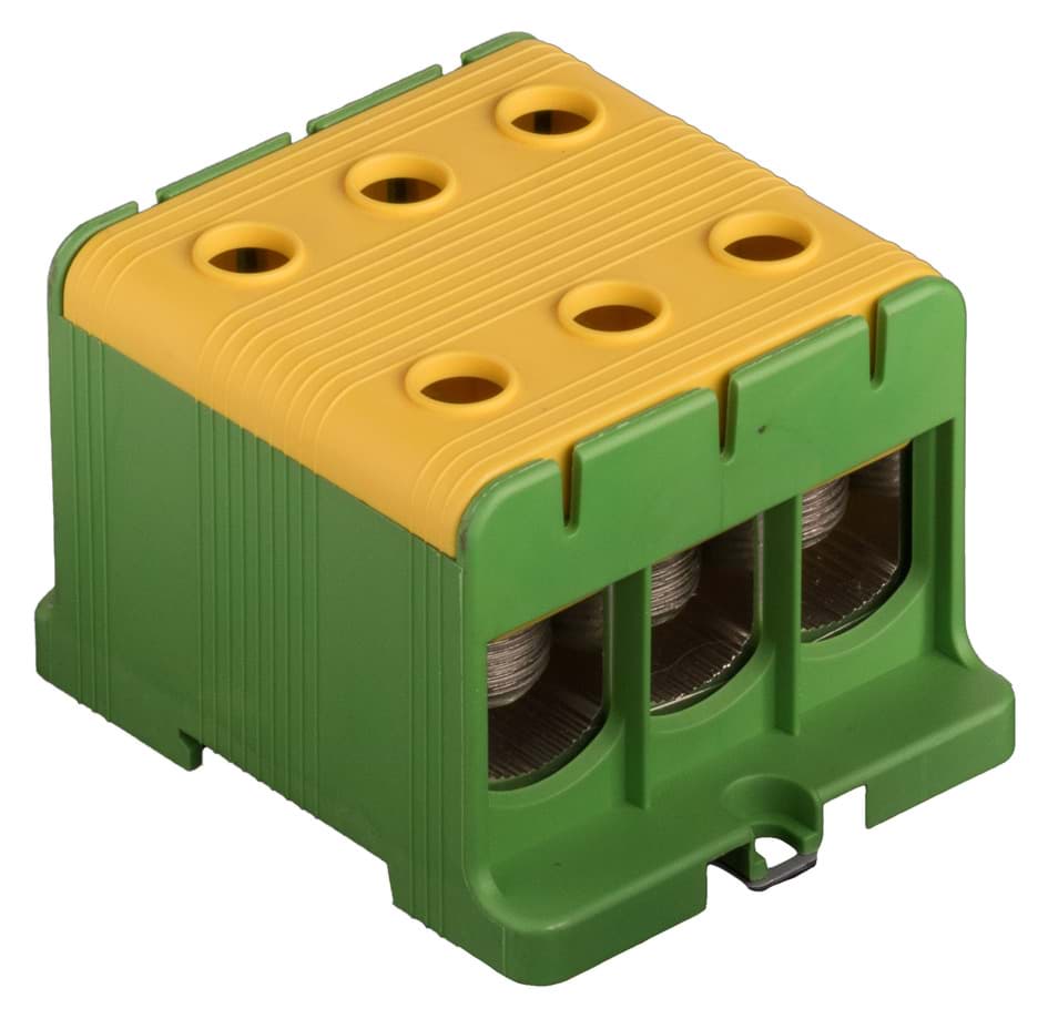 Verdeelblok 1F 6x35-150mm2 320A geel-groen