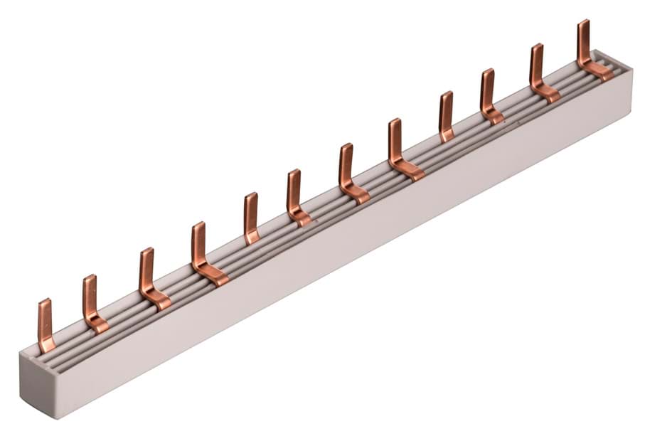 Doorverbindingsrail STIFT 4Fx 3 17,8mm 10mm2 63A gesloten