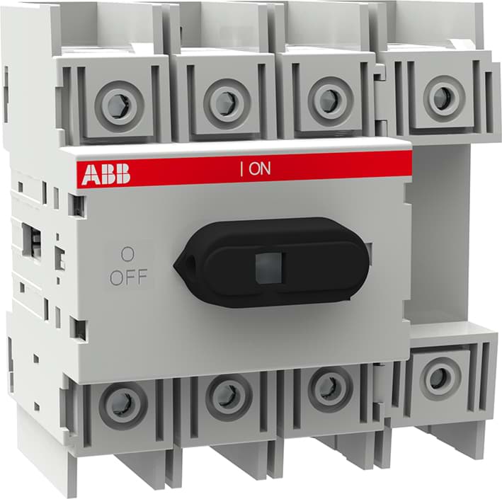 Hoofdschakelaar 4P 125A IP20 bodem en dinrailmontage 6-module