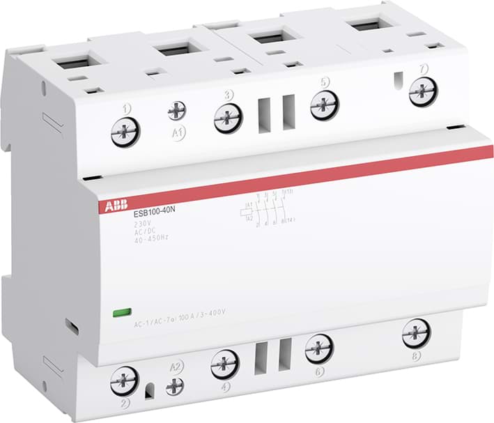 Modulaire magneetschakelaar 230Vac 100A 4NO 6 module