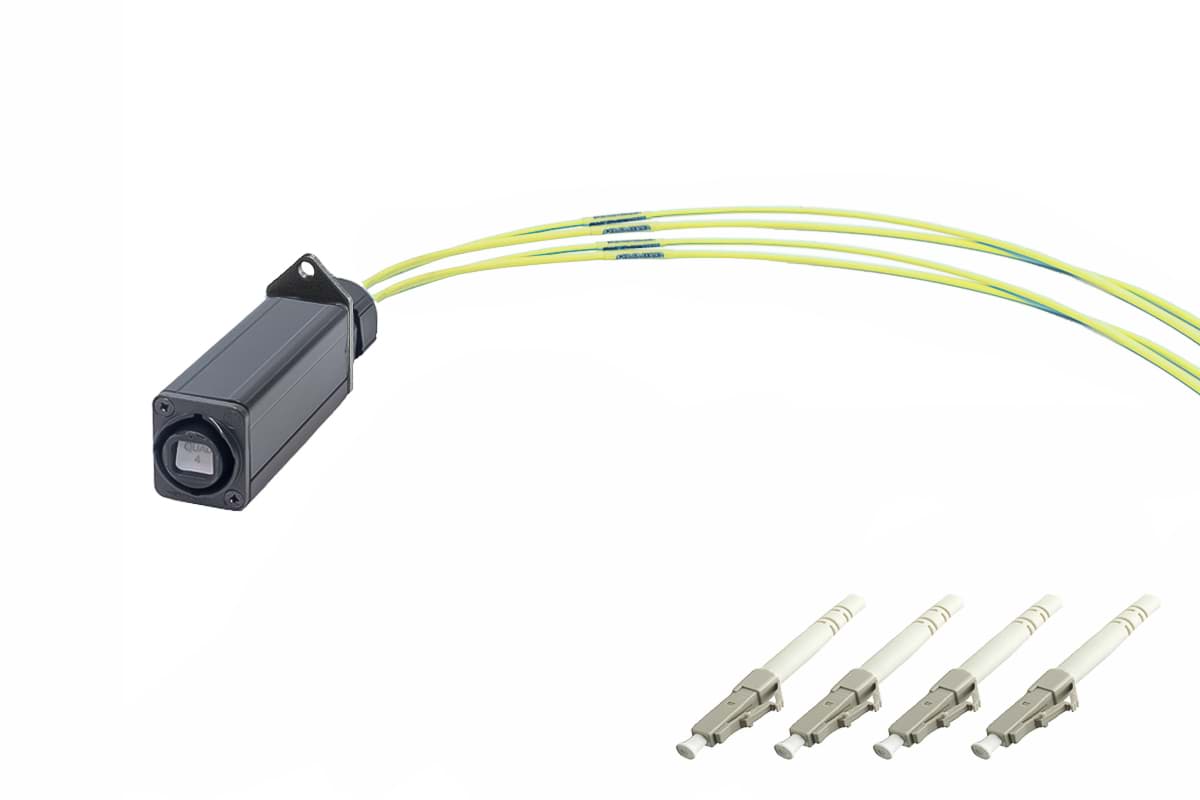 Fiber BreakOut opticalCON QUAD > 4x 0.5m LC SingleMode
