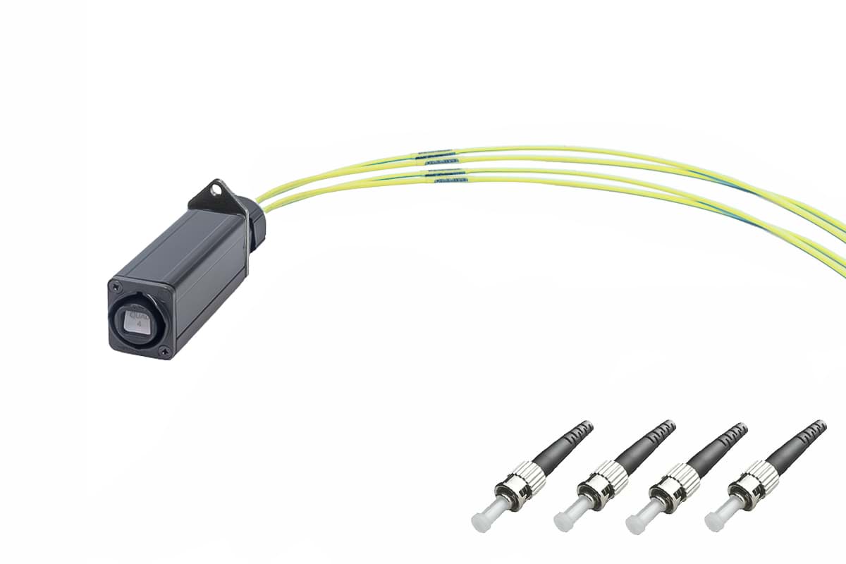 Fiber BreakOut opticalCON QUAD > 4x 0.5m ST SingleMode